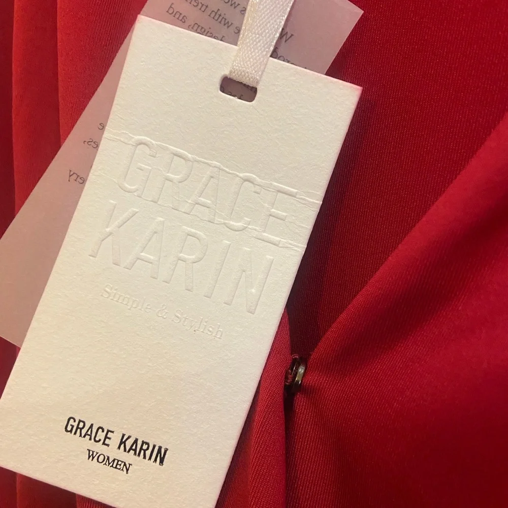 Wine Red party pencil dress - Picture 2 of 4